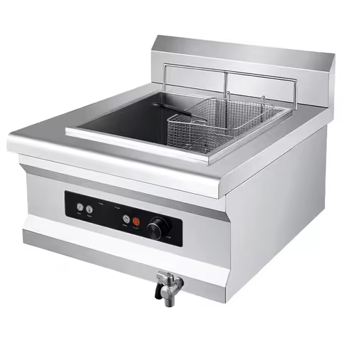 FryerCommercial Table Top Induction Deep Fryer Stainless Steel Induction Fryer With Timer And Adjust