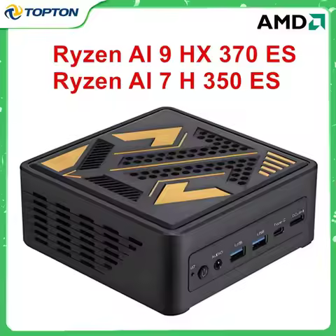 Topton Gaming Mini Computer OCuLink AMD Ryzen AI 9 HX 370 ES AI 7 H 350 ES USB4 2x2.5G LAN 2xNVMe De