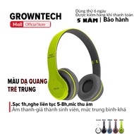 Tai nghe bluetooth chụp tai mini GrownTech P47 có mic thu âm bass to bảo hành 24 tháng