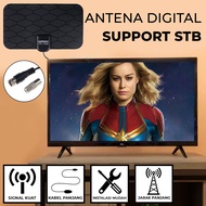 Antena TV Digital DVB-T2 4K High Gain 25dB Indoor Penguat Sinyal DVB-T2 4K Kabel 3 Meter