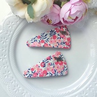 英國知名布料品牌三角型印花髮夾彈夾-莓果