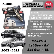 NGK Premium RX Spark Plug - Mazda3 BK BL 1st & 2nd Gen 2.0L LFVE 2.3L L3VE MZR DOHC 16V ( Year 2003-
