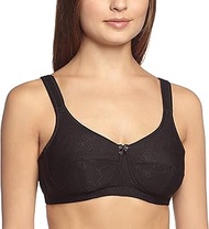Jaqcuard Women's Soft Bra, Black (Black 00500), 44DD