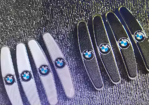For BMW 4Pcs Car Door Bumper Rubber Metal Stickers X1 X2 X3 X5 X4 X6 X7 G32 G11 G12 G14 F40 F30 F20 