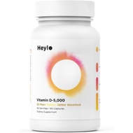 Heylo Vitamin D3 5000 IU (125 mcg) – High-Potency Vitamin D Supplement for Immune Support, Strength 