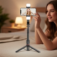 L12D ,  L12D Tripod Bluetooth Boleh Ditanggalkan dengan Lampu Isi & Pemegang Telefon