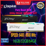 Kingston Fury Beast RGB DDR5 6400/6800 MHz Desktop Gaming Memory RAM INTEL XMP3.0