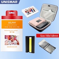 Compatible for Canon Selphy Ink Cartridge Cassette RP-108IN KP-108IN | Photo Paper 4x6'' | CP1300 Protective Bag | Paper Input Tray 3/5/6 Inch for Canon Selphy CP1300 CP1200 CP910 CP900 Photo Printers