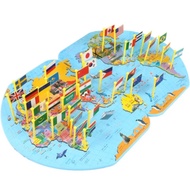Children's Toys WORLD Maps and Flags/MAP & FLAG KNOWLEDGE OF THE WORLD - Large-Chinese