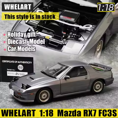 WHELART diecast model 1:18 HEC exhibition limited edition Mazda RX7 FC3S static car model ornament H