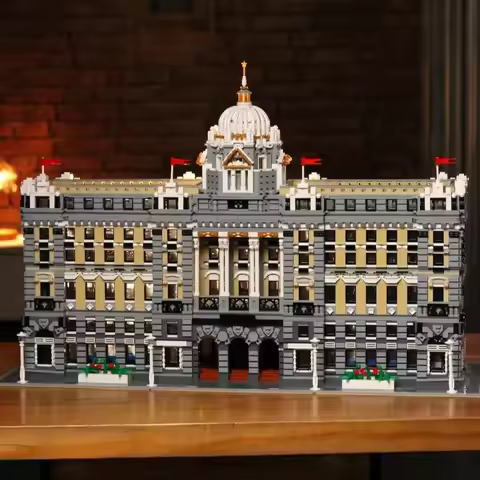 10423PCS Shanghai HSBC Bank Building Blocks Set Famous Landmark Building Model High Difficulty Assem