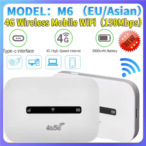 4G/5G Mobile WiFi Router 3000mAh 150Mbps 4G LTE Wireless Pocket Mobile Hotspot with SIM Card Slot Mo