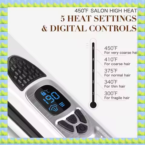 Professional Salon Steam Hair Straightener Nano Titanium Steam Flat Iron With Removable Comb EU Plug