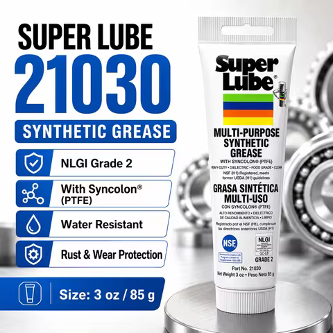 Super Lube 21030 Multi-Purpose Synthetic Grease 3oz NSF H1 Food Grade PTFE Grease for Track Hinge Ch