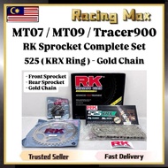 Yamaha MT07 MT 07 09 MT09 Tracer 900 RK Sprocket Set Gold Chain Japan 525 KRX Ring Rantai Emas Front