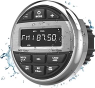 Bluetooth Marine Radio Boat Stereo: Waterproof Boat Audio Receiver - Digital Marine Grade Player with FM AM Radio | USB/AUX-in/MP3 | Subwoofer | Pre-Amp&amp;EQ