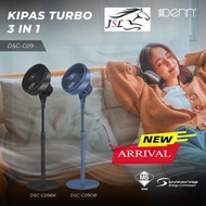 DENN 2 IN 1 TURBO High Velocity Powerful Stand 9" 90w adjustable fan DSF-C09