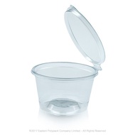 Sauce Cup With Lid Attached 1-3 Oz (50 Pieces)