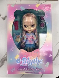 全新 連啡盒 暗所保管 長期密實袋包裝 Blythe 娃娃 夢幻粉色系 sweet bubbly bear