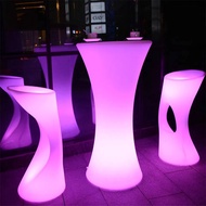 โต๊ะค็อกเทล โต๊ะบาร์ LEDหลายสี โต๊ะค็อกเทลกันน้ำ เคาน์เตอร์บาร์เรืองแสง📢 มีพร้อมส่ง