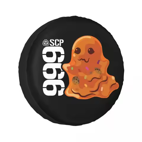 Custom SCP-999 Tickle Monster SCP Foundation Spare Tire Cover for Car Vehicle 4x4 Wheel Protector Co