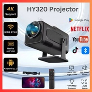 Hy320 Mini โปรเจคเตอร์ 200 Ansi Projector Android 11 Gimbal 5 Mini Projector พร้อมลำโพง