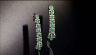 5.67ct -18K gold Natural emerald diamond earring