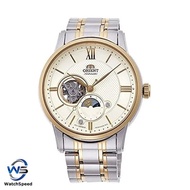 ORIENT Watch Sun  Moon Semi Skeleton Automatic (with Manual Winding) RA-AS0007S10B Mens Watch