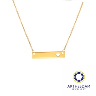 Arthesdam Jewellery 916 Gold Star Imprint Bar Necklace