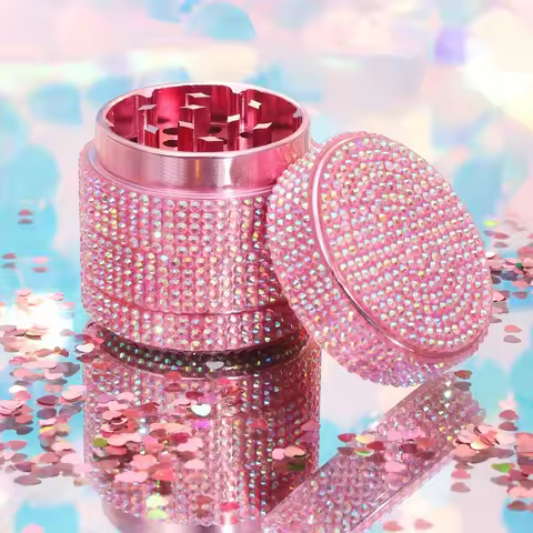 Aluminum Rhinestone Bling Bling Herb Grinder