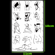 TJ Sai Magic Tattoo 18cm x 11cm | Stiker tato Tahan air Tahan lama | Tato palsu temporer Bertahan 2 