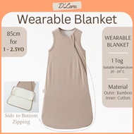 D'LARA Soft Bamboo & Cotton Dual-Layer Wearable Blanket (1.0 TOG)