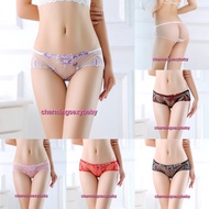 <LOCAL READY STOCK> Sexy Women Underwear Floral Transparent Panties Briefs Lingerie (5 Colors ) LY83