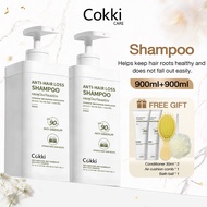 Cokki Anti-Hair Loss Shampoo 900ml x 2 Reduce Hair Loss Oil Contral