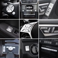 สติกเกอร์ตกแต่งภายในที่นั่งหน้าต่างพวงมาลัยปุ่ม CD ควบคุมกลางสำหรับ Mercedes-Benz E-Class W212 E200 em60 E300