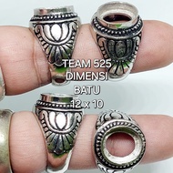 Super Alpaca EmbanRing 12 X 10 Retail Carving Embedded Kurung Model/ Binding/ Elegant Silver Agate R