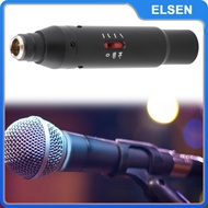 ELSEN อะแดปเตอร์แปลงไฟฟ้า Phantom คอนเนคเตอร์แปลง4Pin เป็น3Pin ตัวผู้ใช้งานง่ายขั้วต่อ XLR ขนาดเล็กส