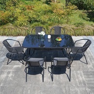 Open-air Balcony Combination Table Chair Set Rattan Chair 35 Outdoor Courtyard Courtyard Leisure wit