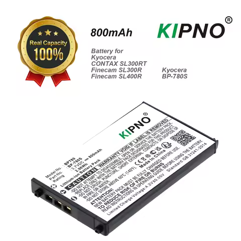 KIPNO 800mAh 3.7V Camera Battery BP-780S Compatible with Kyocera CONTAX SL300RT Finecam SL300R SL400
