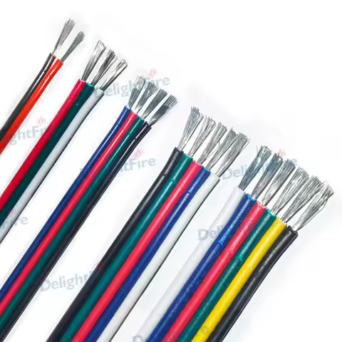 2 3 5 6 4Pin Electric Cable 22 20 18AWG PVC Tinned Copper Wire Electrical Wire For LED Strip Speaker
