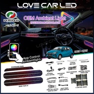 Perodua Axia 2023-2025 Oem Ambient Light Interior Multicolour With App Voice Control Ambient Light D