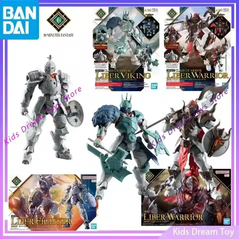 Bandai in Stock Original 30MF Liber Fighter&Liber Warrior(Class Up Armor)&Liber Viking(Class Up Armo