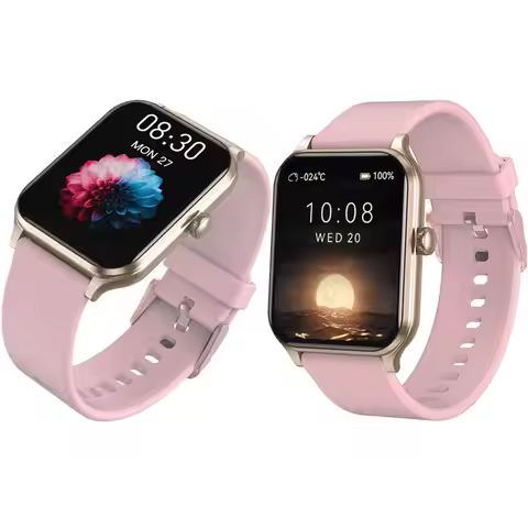 Fashion Pink Golden Smart Watch Girls Smartwatches Women Fitness Tracker/Pedometer/Calories Counter/