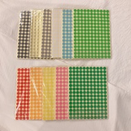 [SG Seller] 10mm Round Sticker Labels (5 sheets) - Colourful Dot Blank Stickers DIY Organizer