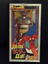 BANDAI 超級機械人大作戰 系列 XX-05 舊三一萬能俠1號膠品玩具，外盒size 高26 cm ，1990年出品日本製，內件質素接近全新品非常理想，而外盒整體都有85%以上新淨，但始終係36年