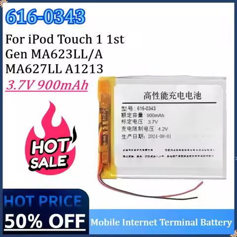 New 616-0343 3.7V 900mAh Mobile Internet Terminal Battery For iPod Touch 1 1st Gen MA623LL/A MA627LL
