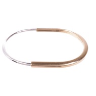 TIFFANY＆CO 18K玫瑰金/白金Lock Bracelet手鏈