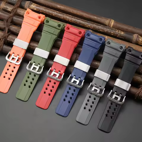 GWN1000 Watchband Suitable for Casio GWN-1000B GWN-1000 Watch Strap Resin Bracelet