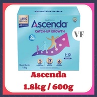ASCENDA Catch-Up Growth Formula Milk 1-10 Years Old 600g / 1.8kg  Refill Pack