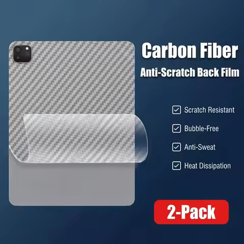 2Pcs Carbon Fiber Film For Apple iPhone iPad Pro 11 13 2024 Back Screen Protector For iPad Pro Prote